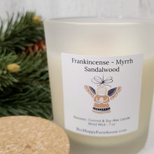 Load image into Gallery viewer, Farmhouse Holiday Candles - Elegant Frosted Glass &amp; Wood Wicks
