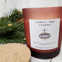 Load image into Gallery viewer, Farmhouse Holiday Candles - Elegant Frosted Glass &amp; Wood Wicks
