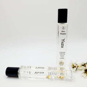 Sunny Yuzu - Natural Organic Perfume - Sunflower & Daisies - Citrine Gemstones