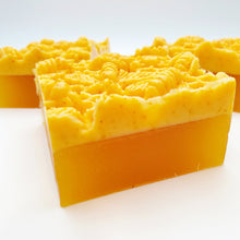 Load image into Gallery viewer, Citrus Sunshine &amp; Honey Bee Soap - Turmeric - Honey - Olive Oil with Shea, Mango &amp; Cocoa Butters
