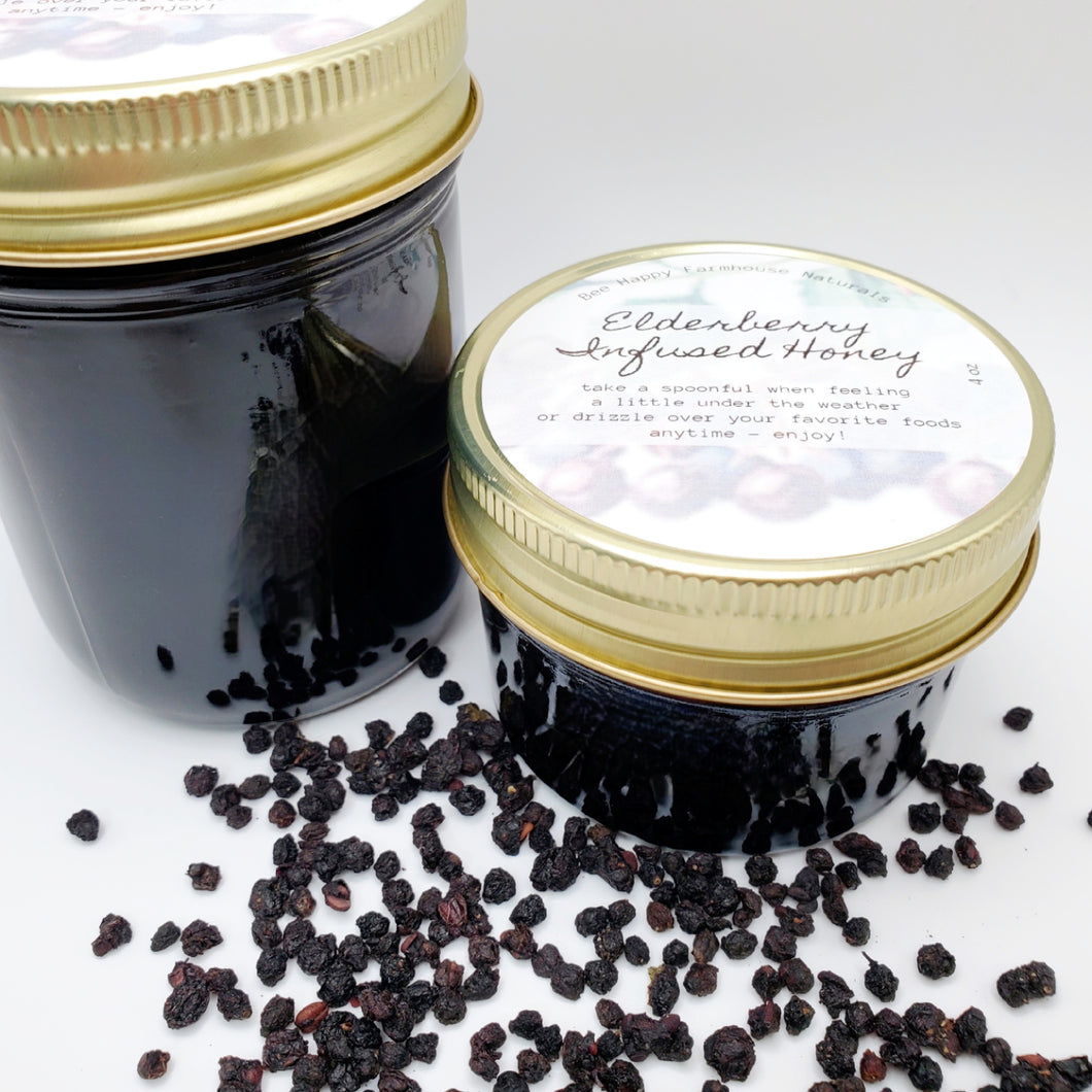 Elderberry Infused Honey - Overall Health & Wellness - Immune Support