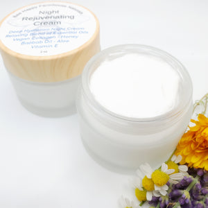 Relaxing & Rejuvenating - Deep Hydration Night Cream with Sleep Enhanced Aromatherapy Oils + Vegan Collagen