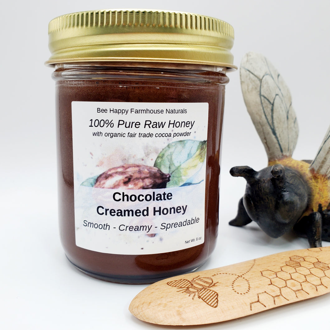 Chocolate Creamed Honey - Made with Organic Fair Trade Chocolate