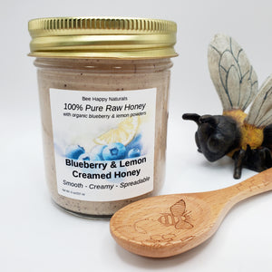 Blueberry & Lemon Creamed Honey - All Natural & Organic