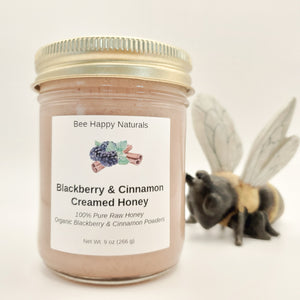 Blackberry & Cinnamon Creamed Honey - All Natural & Organic