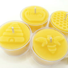 Load image into Gallery viewer, Beeswax Tealight Candles - 100% Natural Beeswax - 4 pack
