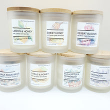 Load image into Gallery viewer, Luxury Aromatherapy Candles - Crackling Wood Wick - Gemtone Intention Candles - 7 Aroma Options
