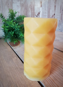 Pillar Candles - 3 Designs - 100% All Natural Beeswax