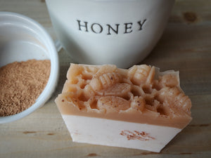 Bee Restored - Honey, Shea Butter, Moroccan Red Clay & Oatmeal - Double Layer Soap