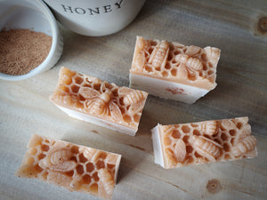 Bee Restored - Honey, Shea Butter, Moroccan Red Clay & Oatmeal - Double Layer Soap